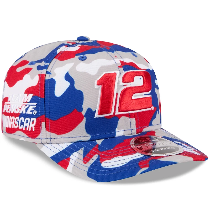 Casquette New Era blanche Ryan Blaney motif camouflage patriotique 9SEVENTY pour homme