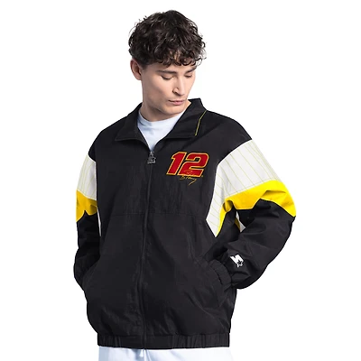 Men's Starter Black/Yellow Ryan Blaney Advance Auto Parts Yard Line Full-Zip Jacket