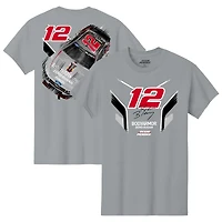 T-shirt gris pour homme de l'équipe Penske, armure corporelle Ryan Blaney