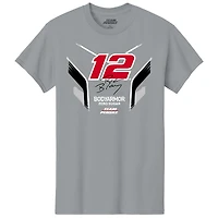T-shirt gris pour homme de l'équipe Penske, armure corporelle Ryan Blaney