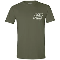 Men's Team Penske Green Ryan Blaney Flag T-Shirt