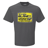 Men's Team Penske Heather Charcoal Ryan Blaney Vintage T-Shirt