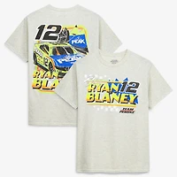 Men's Team Penske  Heather Oatmeal Ryan Blaney #12 Peak T-Shirt