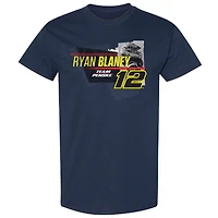 T-shirt bleu marine pour homme de l'équipe Penske Ryan Blaney Menards Car