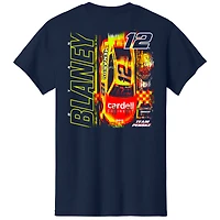 T-shirt bleu marine pour homme de l'équipe Penske, Ryan Blaney, Menards Car