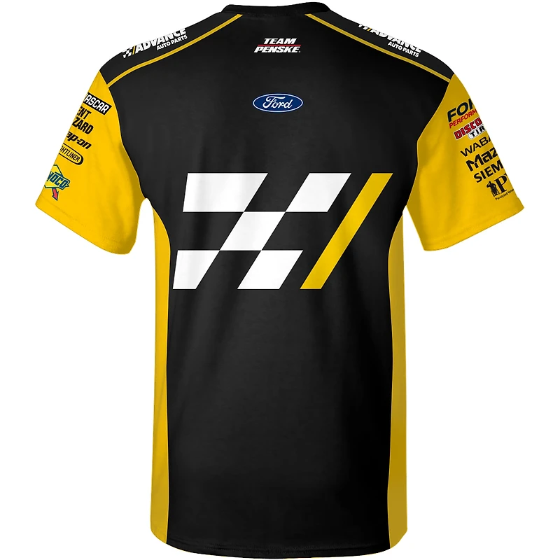 Men's Team Penske  White Ryan Blaney Advanced Auto Parts Uniform T-Shirt