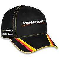 Unisex Checkered Flag Sports Black Ryan Blaney Menards Uniform Adjustable Hat