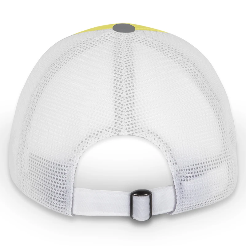 Women's Checkered Flag Sports Yellow/White Ryan Blaney Pit Box Adjustable Trucker Hat