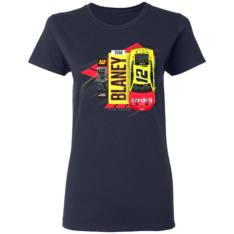 Women's Team Penske  Navy Ryan Blaney Menards Car T-Shirt
