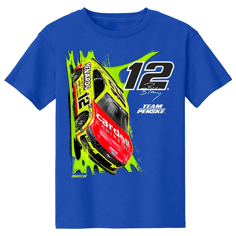 Youth Team Penske  Royal Ryan Blaney Car T-Shirt