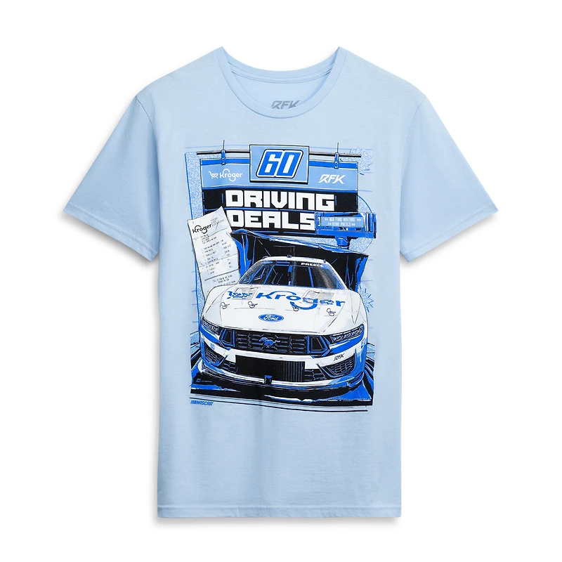 T-shirt homme RFK Racing bleu clair Ryan Preece n° 60 Kroger