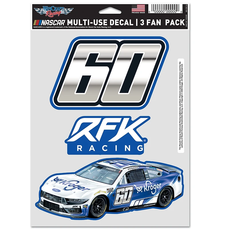 WinCraft Ryan Preece Three-Piece Fan Decal Set