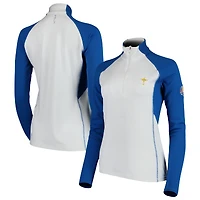 Veste pull raglan à demi-zip pour femme RLX blanche 2018 Ryder Cup Trophy Collection