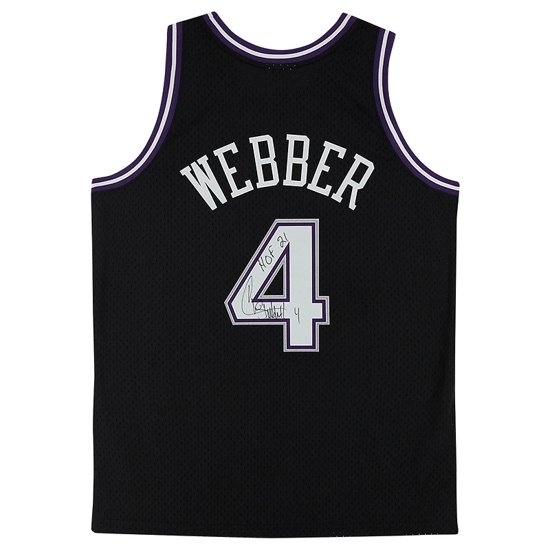 Chris Webber Black Sacramento Kings Autographed 2000-01 Mitchell & Ness Replica Jersey with "HOF 21" Inscription