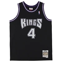 Maillot réplique autographié Mitchell & Ness 2000-01 des Sacramento Kings par Chris Webber Black
