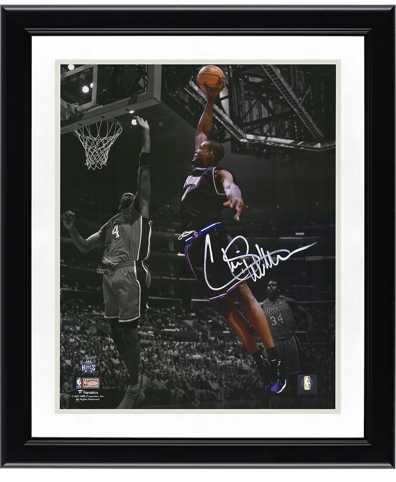 Chris Webber Sacramento Kings Autographed 11'' x 14'' Dunk vs. Lakers Spotlight Photograph