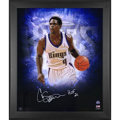 Photographie encadrée autographiée de 20" x 24" de Chris Webber Sacramento Kings avec l'inscription "HOF 21"