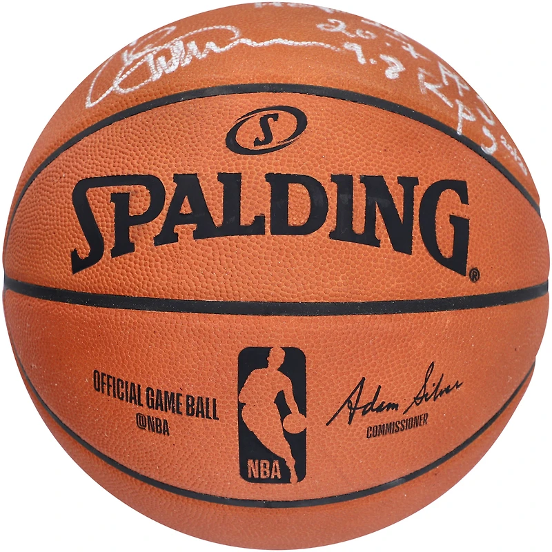 Ballon de basket NBA autographié par Chris Webber (Sacramento Kings) avec plusieurs inscriptions - Édition limitée à 21 exemplaires