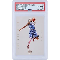 De'Aaron Fox Sacramento Kings 2019-20 Panini Court Kings Blank Slate Case Hit #6 PSA Carte authentifiée 10
