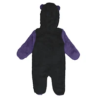 Grenouillère polaire noire à fermeture éclair pour nourrissons et nouveau-nés, modèle Stay Napping des Kings de Sacramento