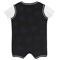 Barboteuse noire avec logo Sacramento Kings pour bébé Outerstuff