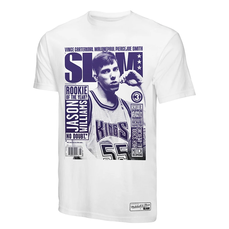 T-shirt blanc dégradé SLAM Sacramento Kings de Mitchell & Ness pour homme Jason Williams