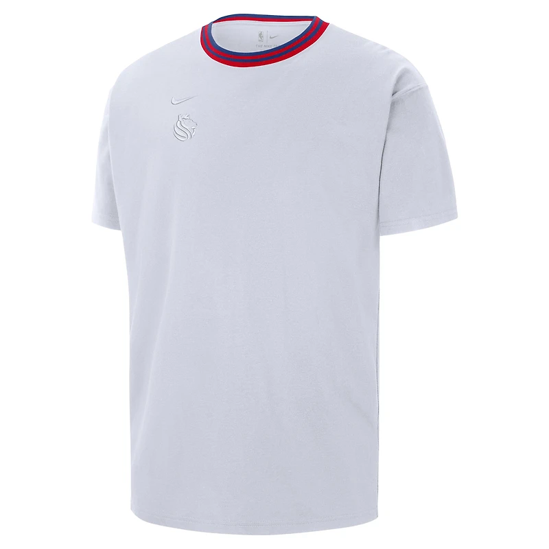 Men's Nike White Sacramento Kings City Edition Courtside Premium T-Shirt