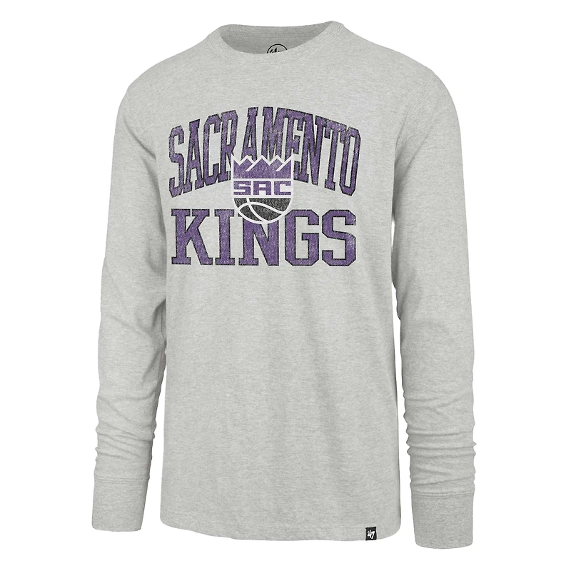 T-shirt à manches longues Franklin gris '47 pour homme des Sacramento Kings
