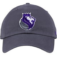 Men's '47 Gray Sacramento Kings Team Logo Clean Up Adjustable Hat