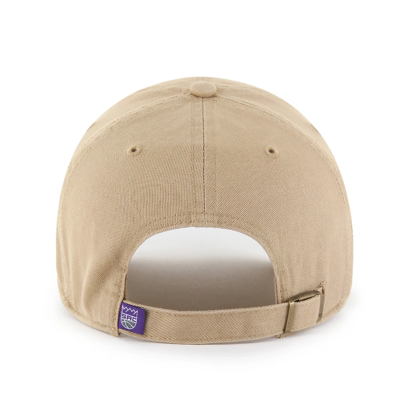 Casquette ajustable pour homme, modèle '47, logo Sacramento Kings, kaki, modèle Clean Up