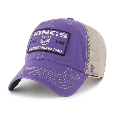 Men's '47 Purple/Tan Sacramento Kings Wabash Patch Clean Up Adjustable Hat