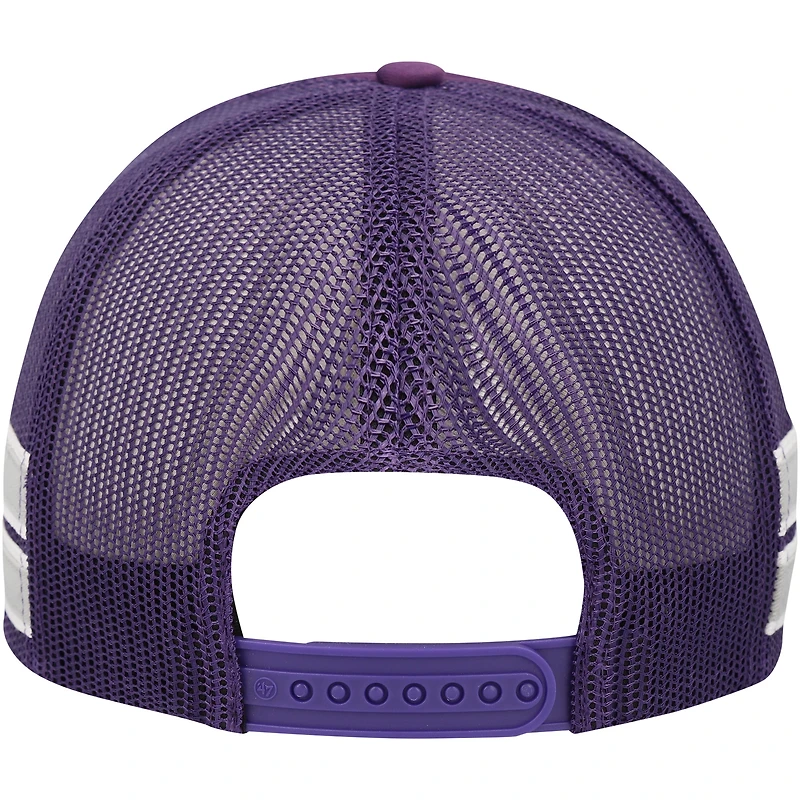 Men's '47 Purple Sacramento Kings Sidebrand Stripes Trucker Adjustable Hat