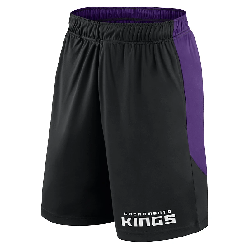 Short de performance noir/violet pour homme des Sacramento Kings