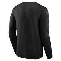 T-shirt noir à manches longues pour homme, motif mascotte de minuit des Sacramento Kings