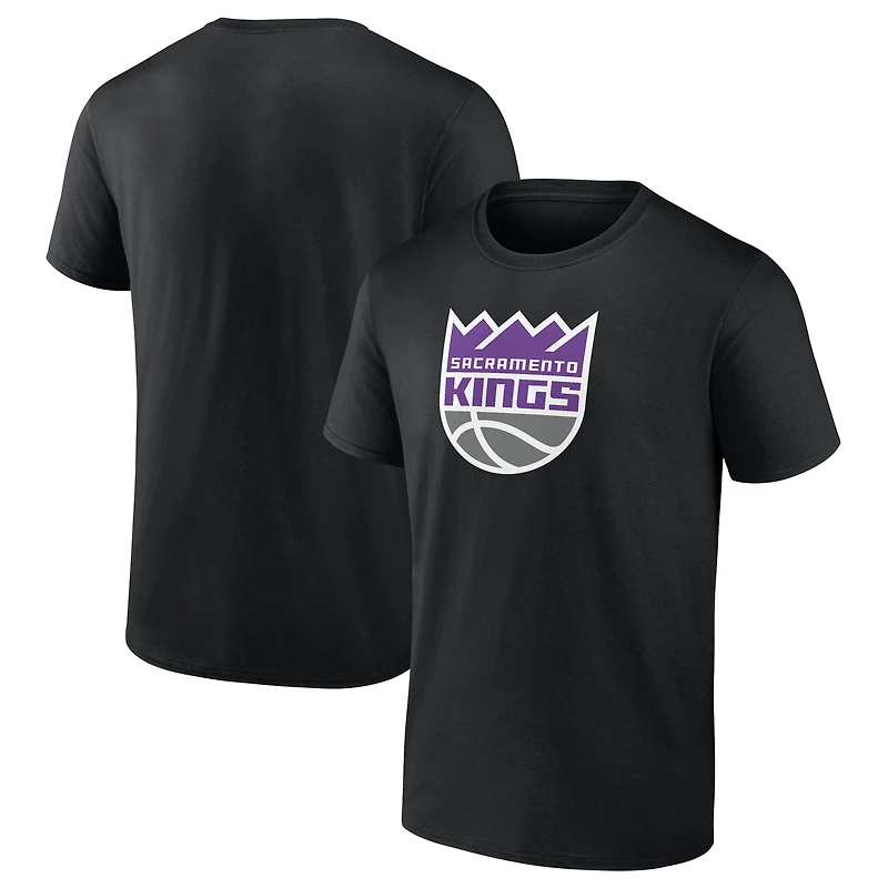Men's  Black Sacramento Kings Primary Logo T-Shirt