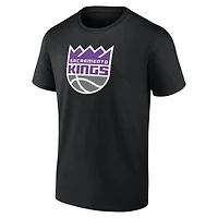 T-shirt noir pour homme avec logo principal des Sacramento Kings