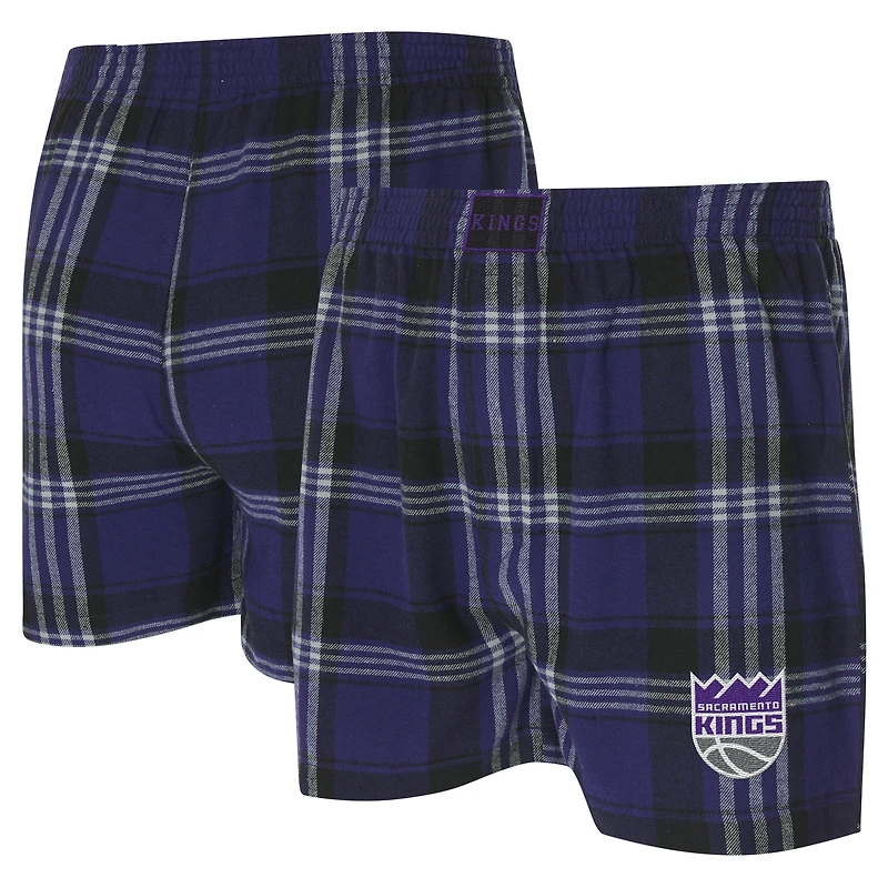 Men's Concepts Sport Purple Sacramento Kings Region Flannel Boxer Short