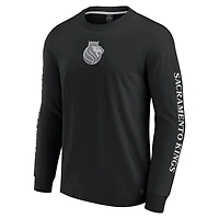 T-shirt à manches longues noir pour hommes Fanatics Sacramento Kings Elements Strive