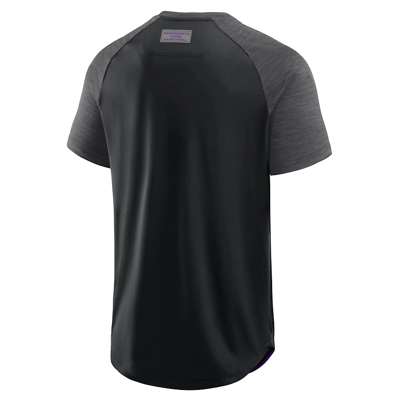 Men's Fanatics Black Sacramento Kings Inbound Pass Play Practice T-Shirt