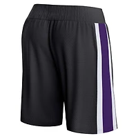 Short en maille emblématique d'arbitre noir des Sacramento Kings Fanatics pour hommes