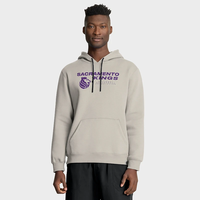 Sweat à capuche premium blanc cassé Sacramento Kings Crossover Collection Blocked Shot pour homme