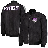 Men's JH Design  Black Sacramento Kings Full-Zip Bomber Jacket