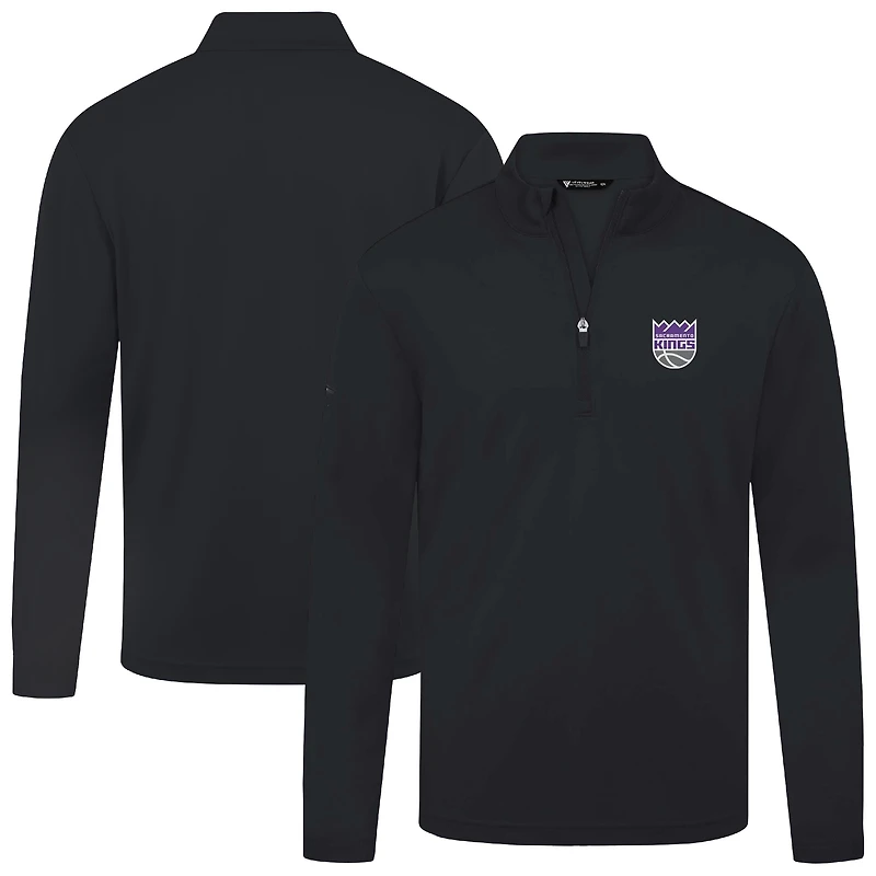 Men's Levelwear Black Sacramento Kings Heron Quarter-Zip Top