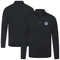 Men's Levelwear Black Sacramento Kings Heron Quarter-Zip Top