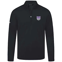 Men's Levelwear Black Sacramento Kings Heron Quarter-Zip Top