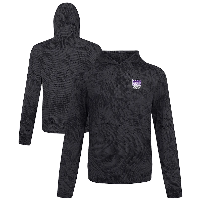 Sweat à capuche plateforme noir Levelwear pour homme des Sacramento Kings
