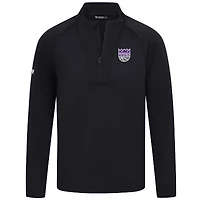 Men's Levelwear Black Sacramento Kings Volley Quarter-Zip Top