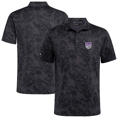 Polo noir Whisper pour homme des Sacramento Kings de Levelwear