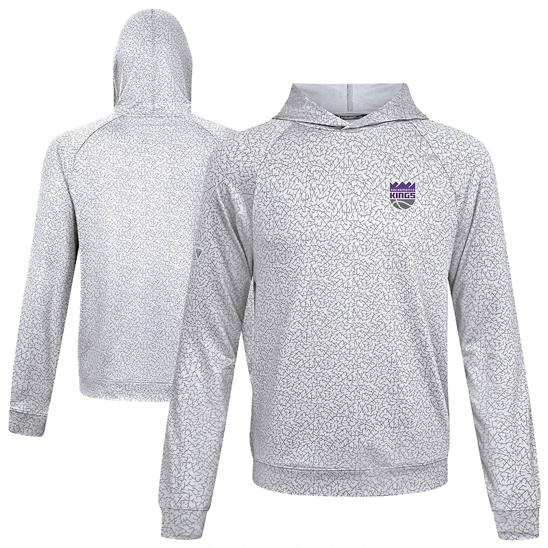 Sweat à capuche blanc Challenger des Sacramento Kings pour homme de Levelwear