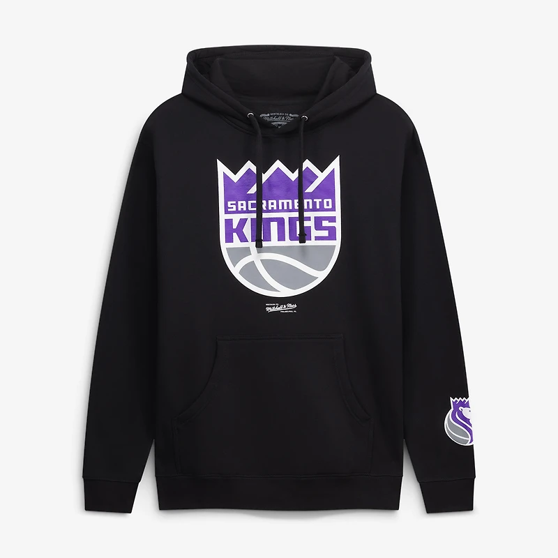 Sweat à capuche en polaire noir Mitchell & Ness pour homme